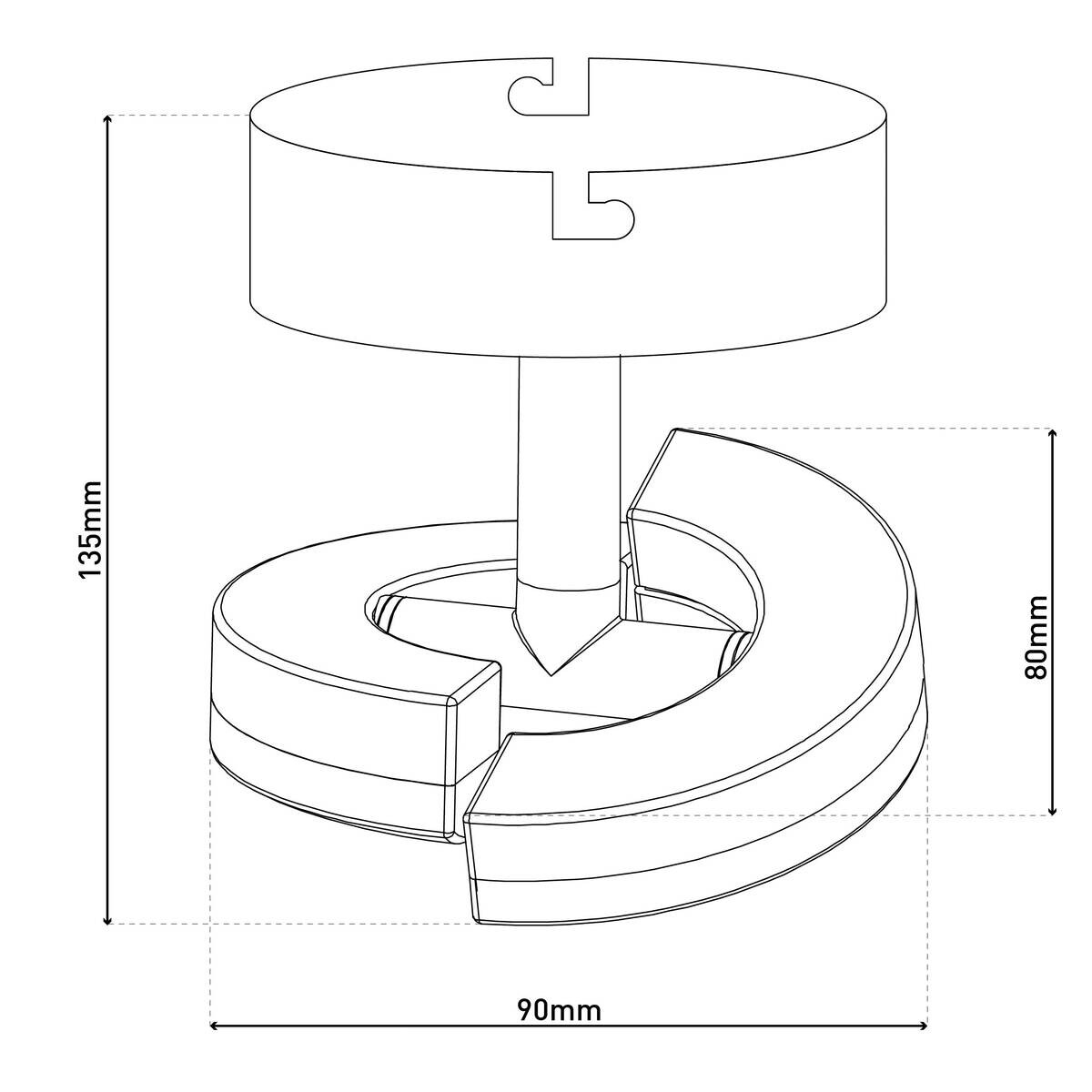 Näve Leuchten LED-Spot Chrom Kunststoff Metall B/H/T: ca. 13,5x9x8 cm 1 Brennstellen