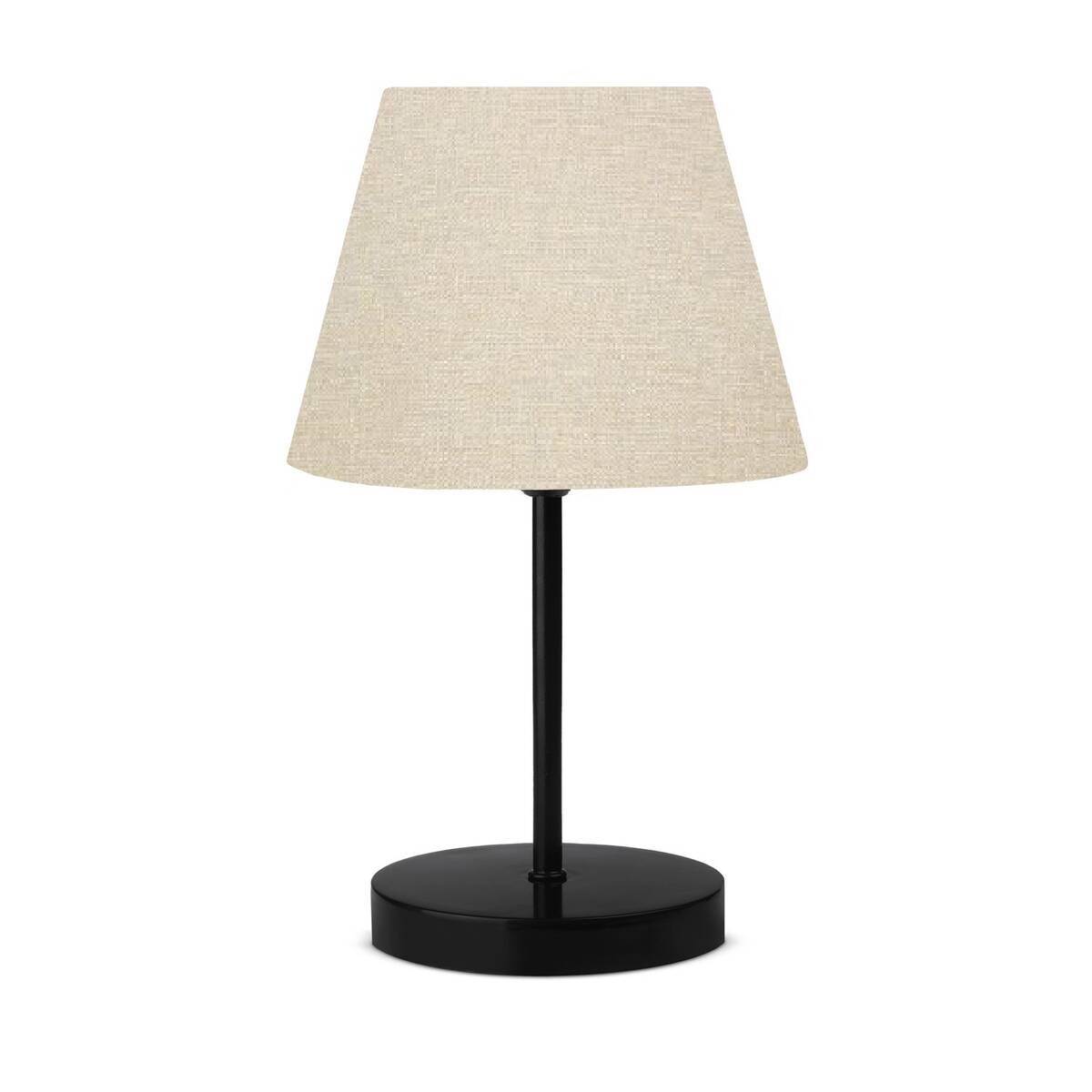 Tischleuchte creme PVC Metall B/H/L/D: ca. 22x36x22x22 cm E27 1 Brennstellen