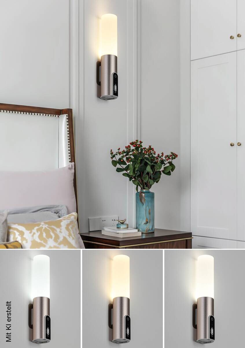 Nolo LED-Dekoleuchte Flash champagner B/H/L: ca. 4x3,8x19,8 cm