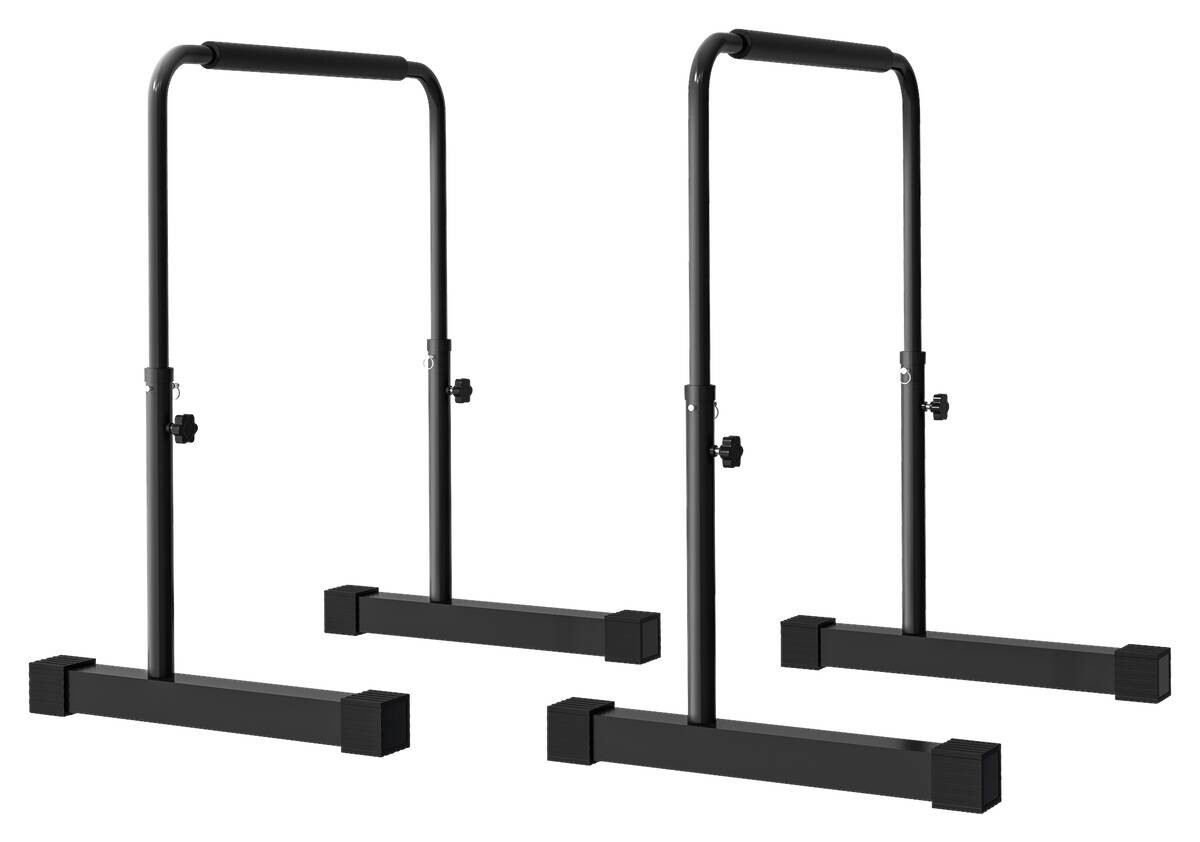 SPORTNOW Dip Station schwarz Stahl B/H/L: ca. 50x100x70 cm