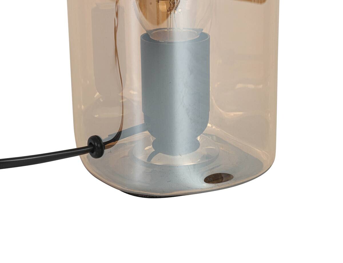 Nolo Tischleuchte Paige amber Glas B/H/L: ca. 9,5x20x9,5 cm E27 1 Brennstellen