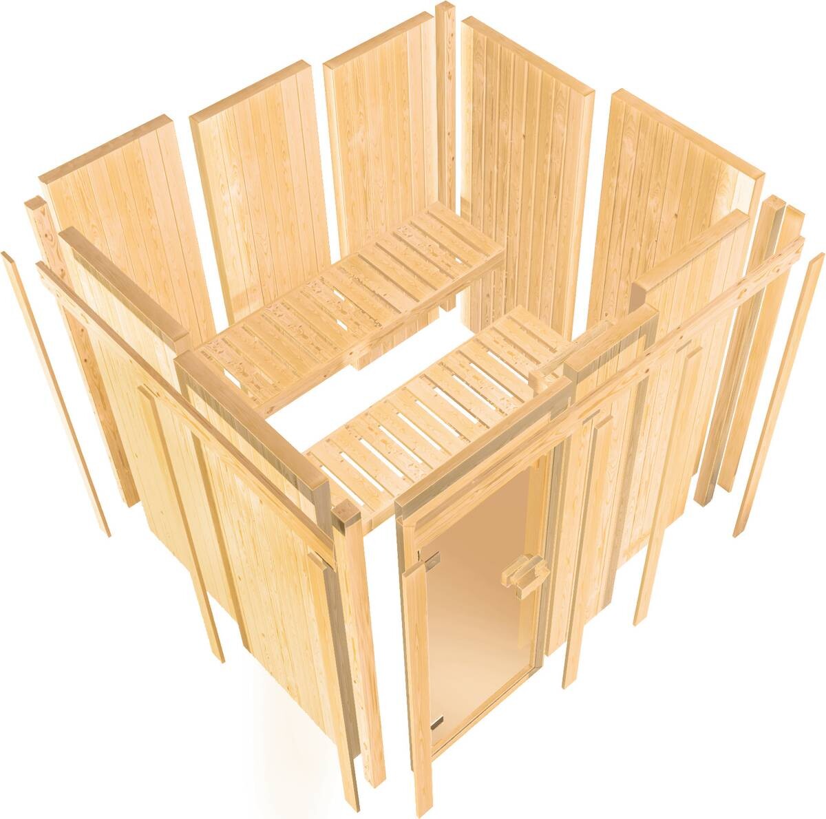 Karibu Sauna Ervin Eck B/H/T: ca. 231x198x231 cm