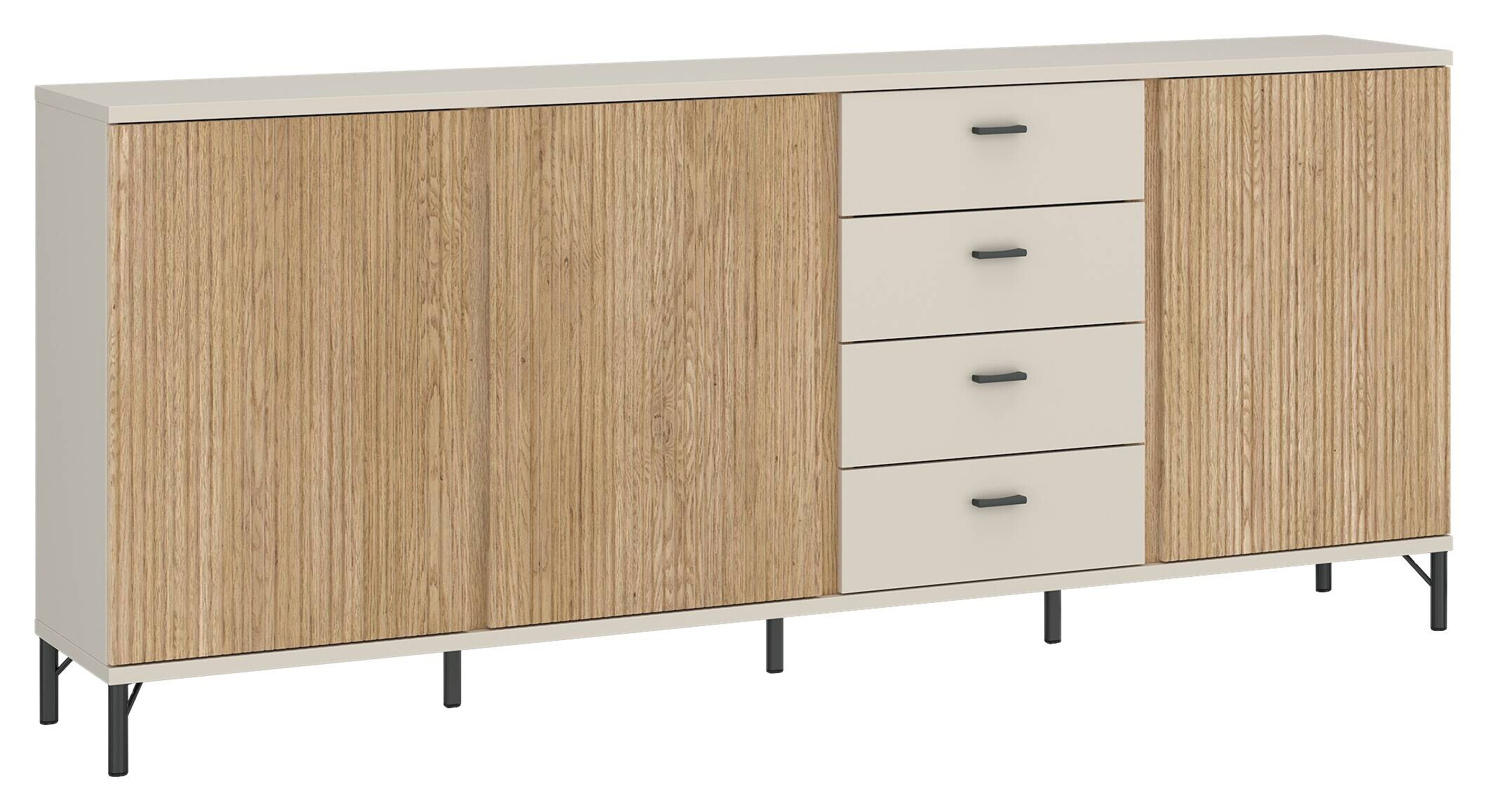Sideboard Kaschmir Eiche Nachbildung B/H/T: ca. 200x87x40 cm