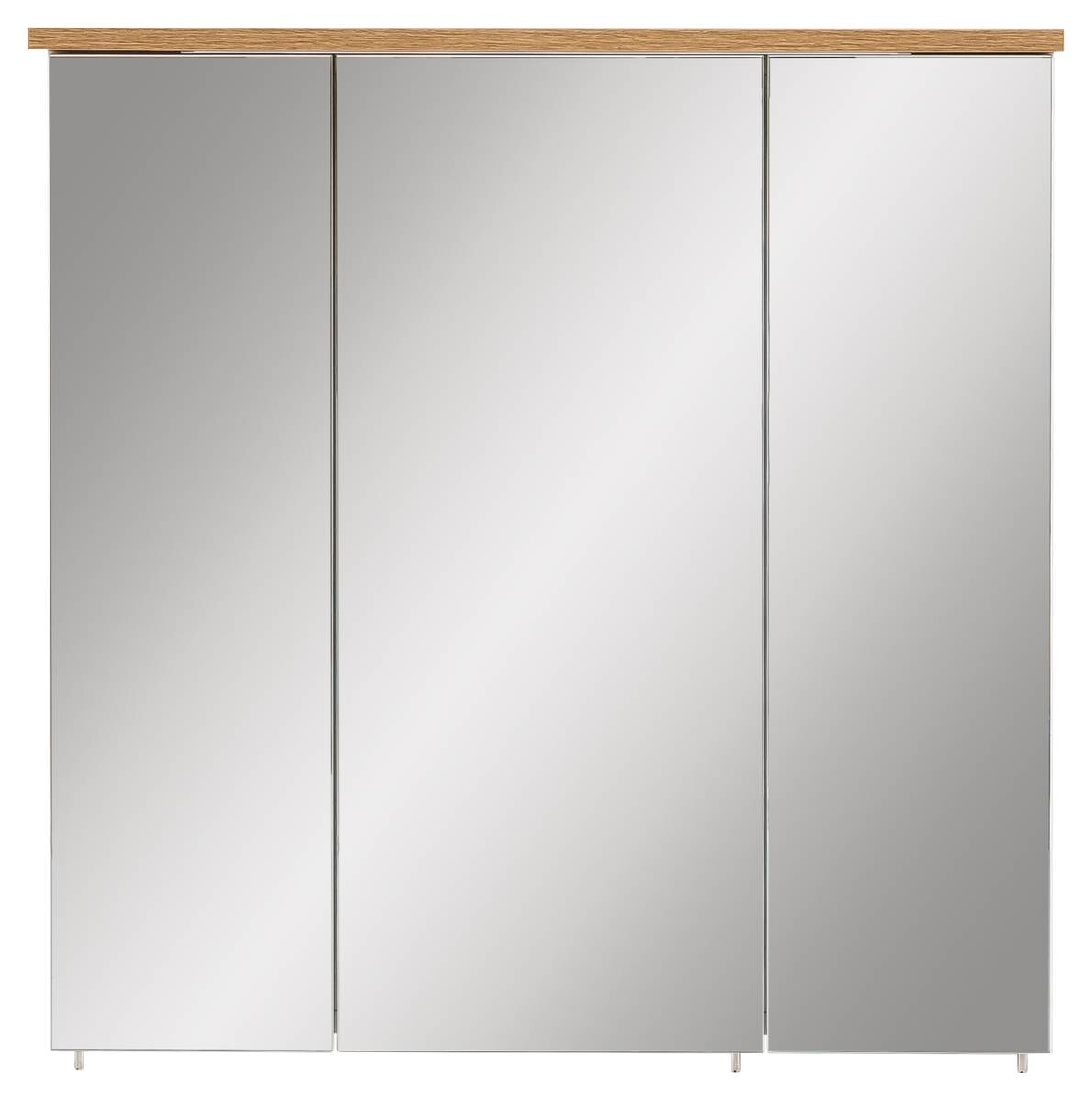 Spiegelschrank Padua grau Eiche Landhaus Nachbildung B/H/T: ca. 70,5x72,3x15,7 cm