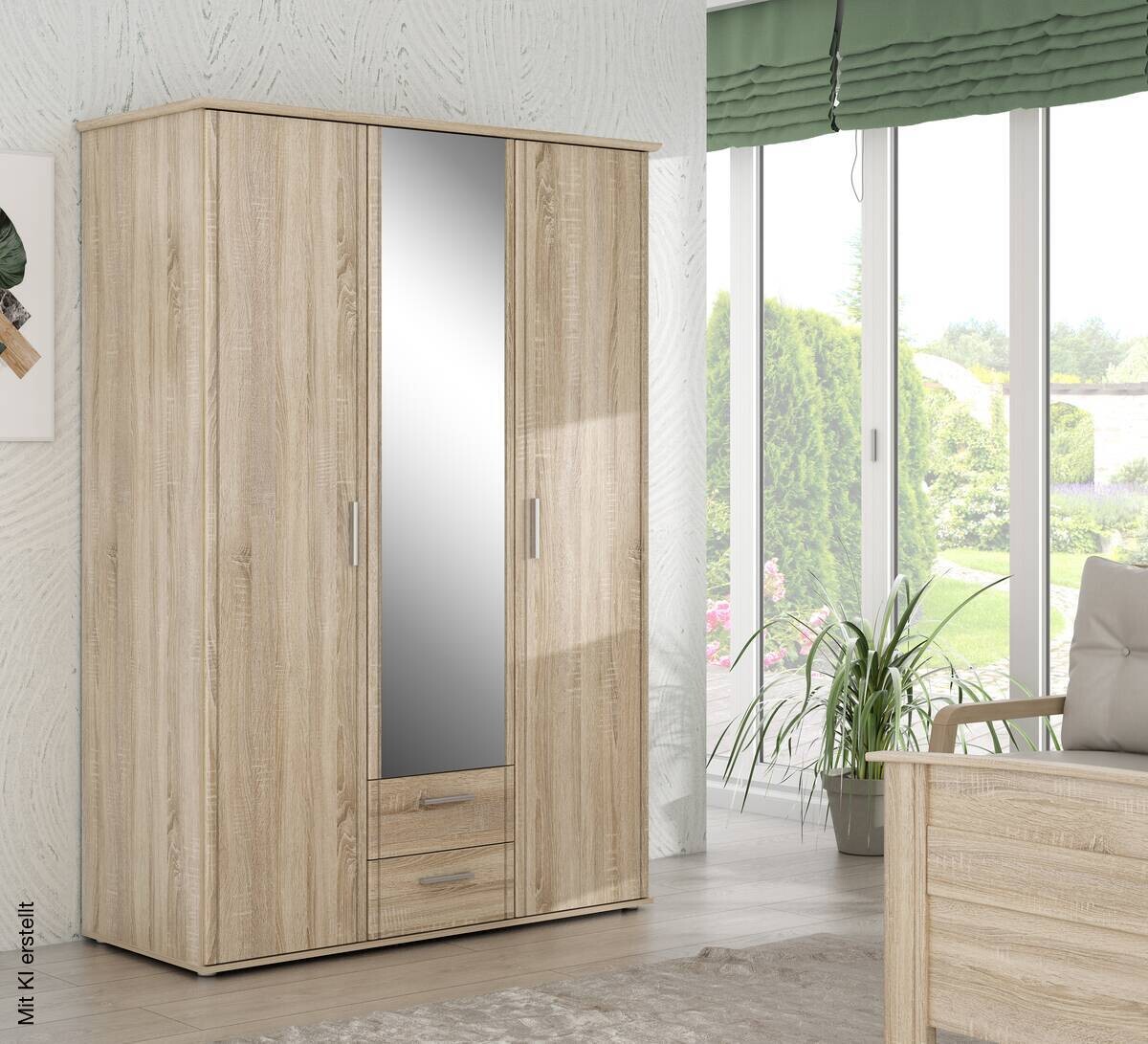 Kleiderschrank Eiche Sonoma Nachbildung B/H/T: ca. 139,2x200,8x59,6 cm