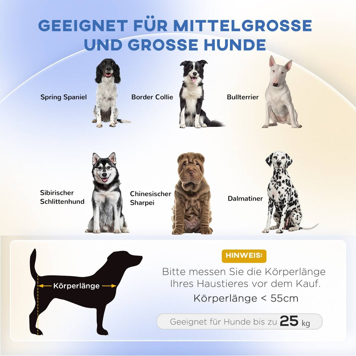 PawHut Hunde-Zubehör grau Polypropylen B/H/L: ca. 58,5x102x42,5 cm