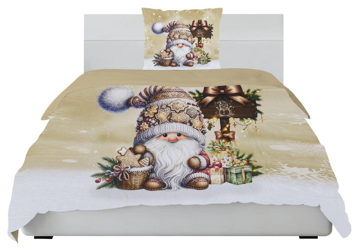Micorfaser Wende Bettwäsche Fleece gold Polyester B/L: ca. 135x200 cm