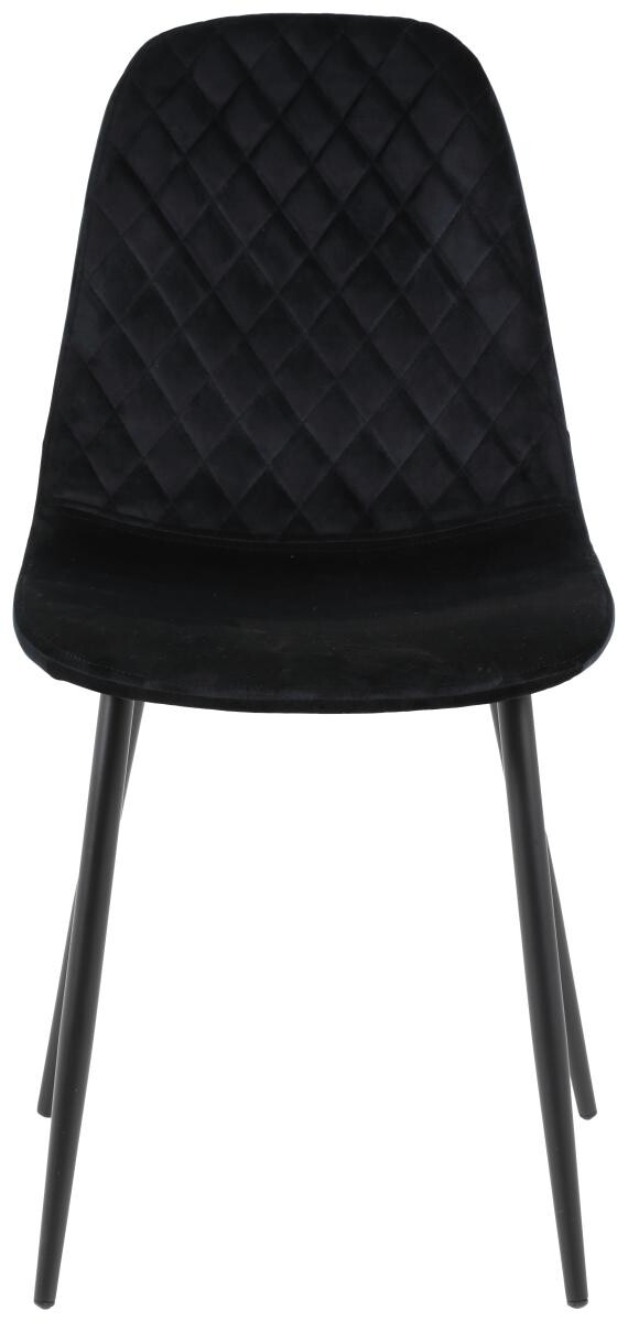 Stuhl Mira 4er Set schwarz Samtoptik B/H/T: ca. 44x89x53,5 cm