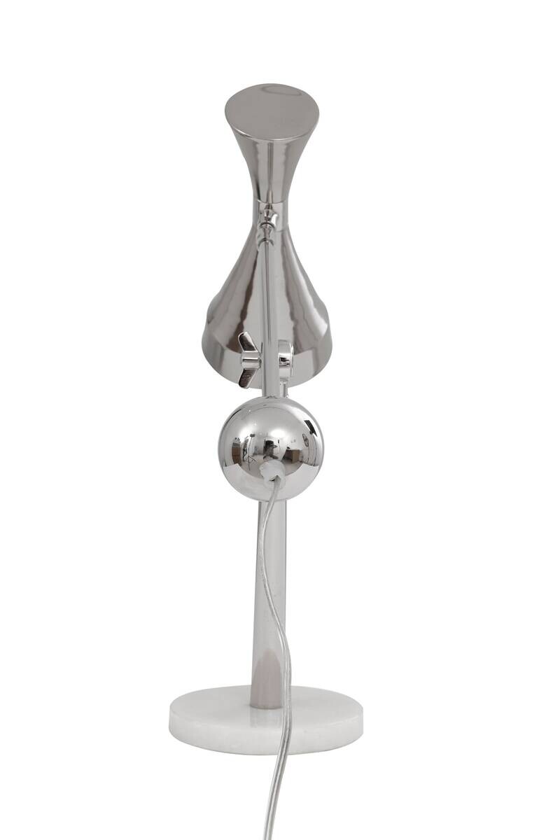 Kayoom Tischleuchte silber Eisen Marmor Aluminium B/H/L: ca. 23x65x50 cm E27 1 Brennstellen
