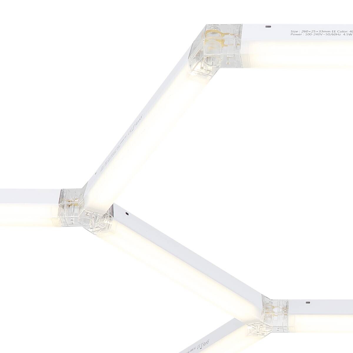 GLOBO LED-Deckenleuchte HONEYCOMB weiß Kunststoff B/H/T: ca. 19,9x103,3x157,9 cm 1 Brennstellen