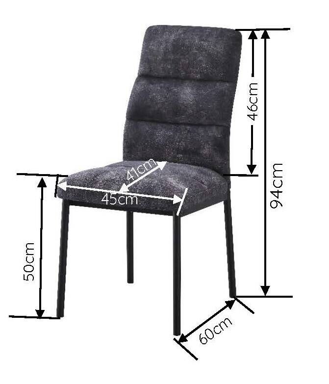 Stuhl Daniel anthrazit Microfaser B/H/T: ca. 45x94x60 cm