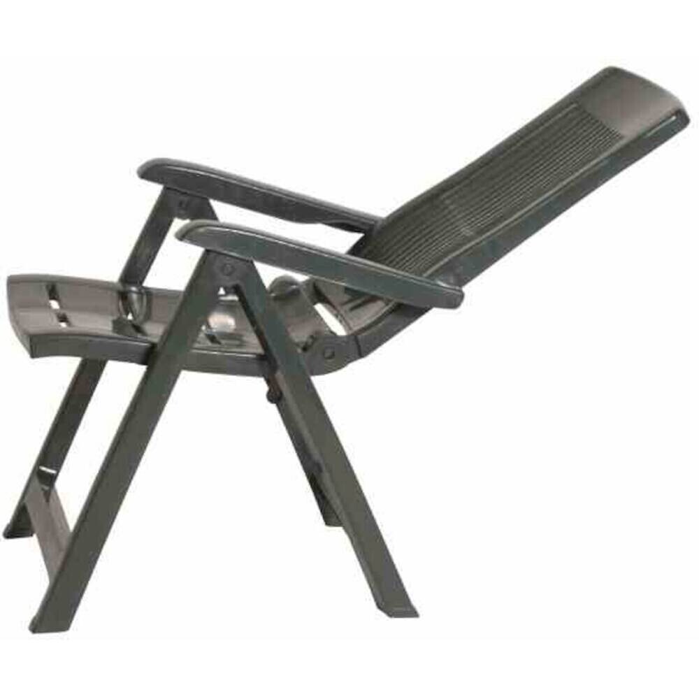 PROGARDEN,MADISON Klappsessel Set + Auflagen Tampa grün Kunststoff B/H/L: ca. 61x109x60 cm