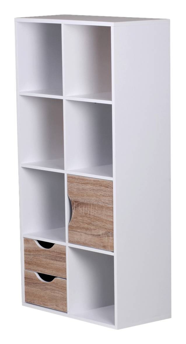 Regal Eiche Sonoma Nachbildung weiß lackiert B/H/T: ca. 60x120x29 cm