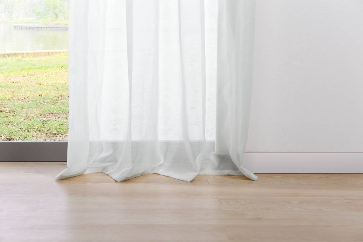 Ösenvorhang PURE weiß B/L: ca. 135x245 cm