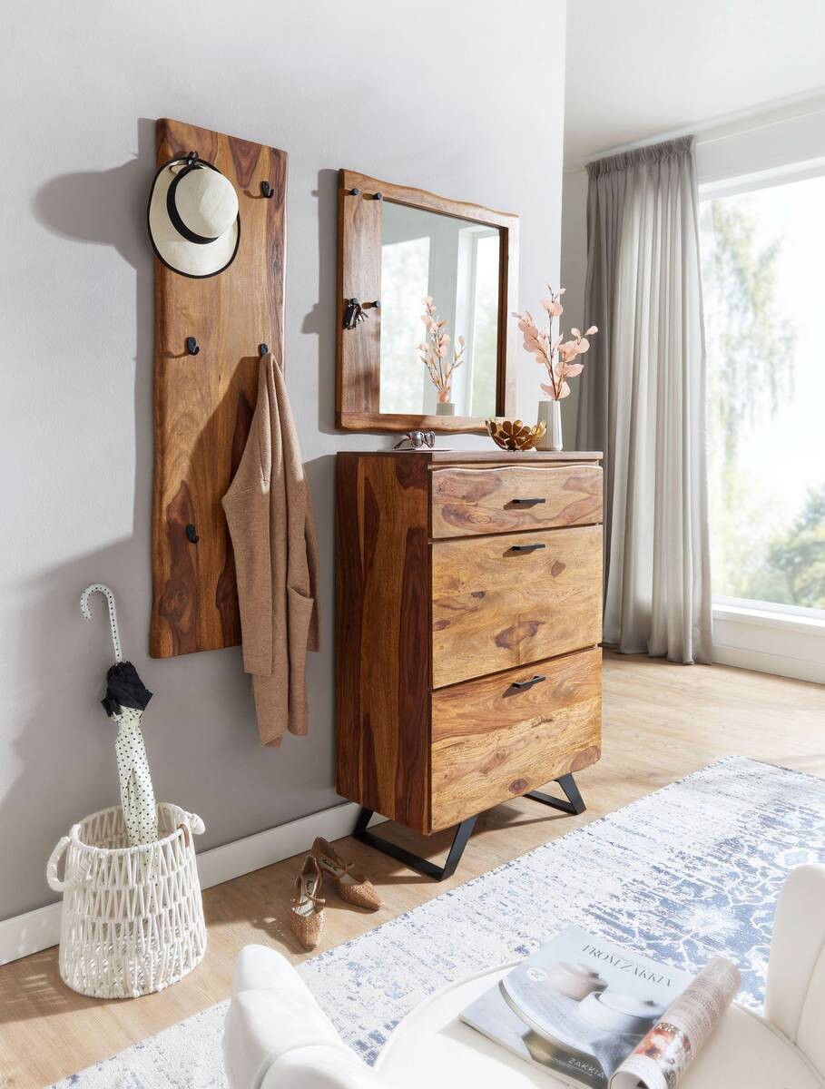 Wandgarderobe rosenholz Nachbildung B/H/T: ca. 40x140x7 cm