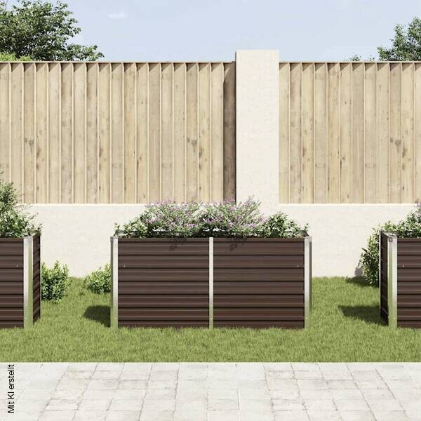 Hochbeet braun Stahl B/H/L: ca. 40x77x160 cm