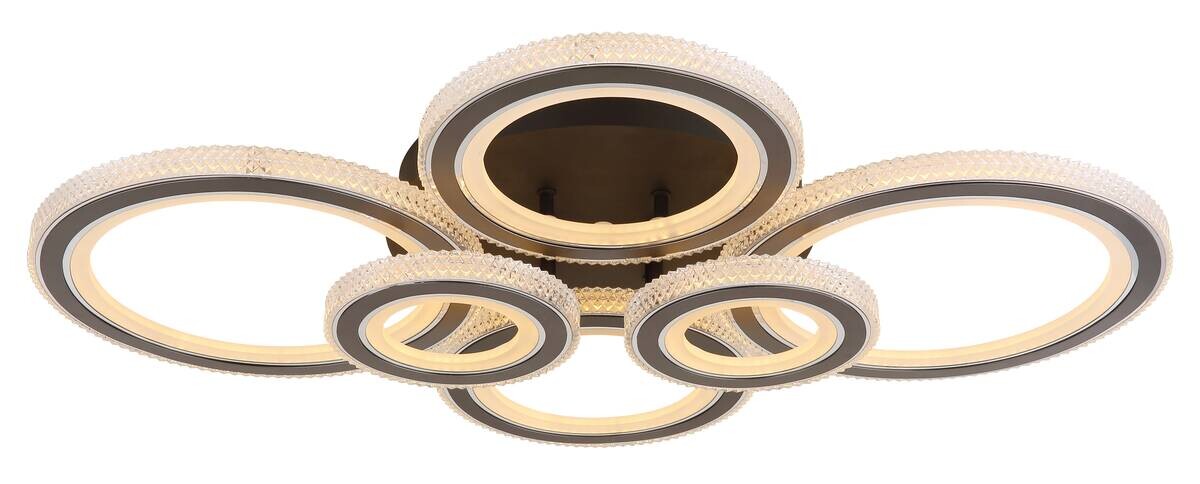 GLOBO LED Deckenleuchte anthrazit mattschwarz Opal Acryl Metall B/H: ca. 78x12 cm 1 Brennstellen