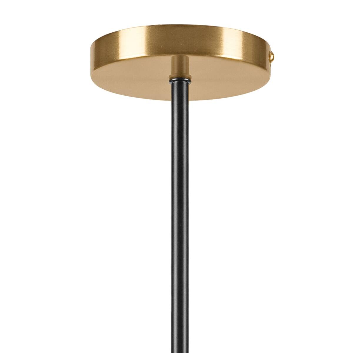 Lamkur Pendelleuchte GEORGIA 49274 schwarz gold Stahl Glas H/L: ca. 48,5x48 cm E27 3 Brennstellen