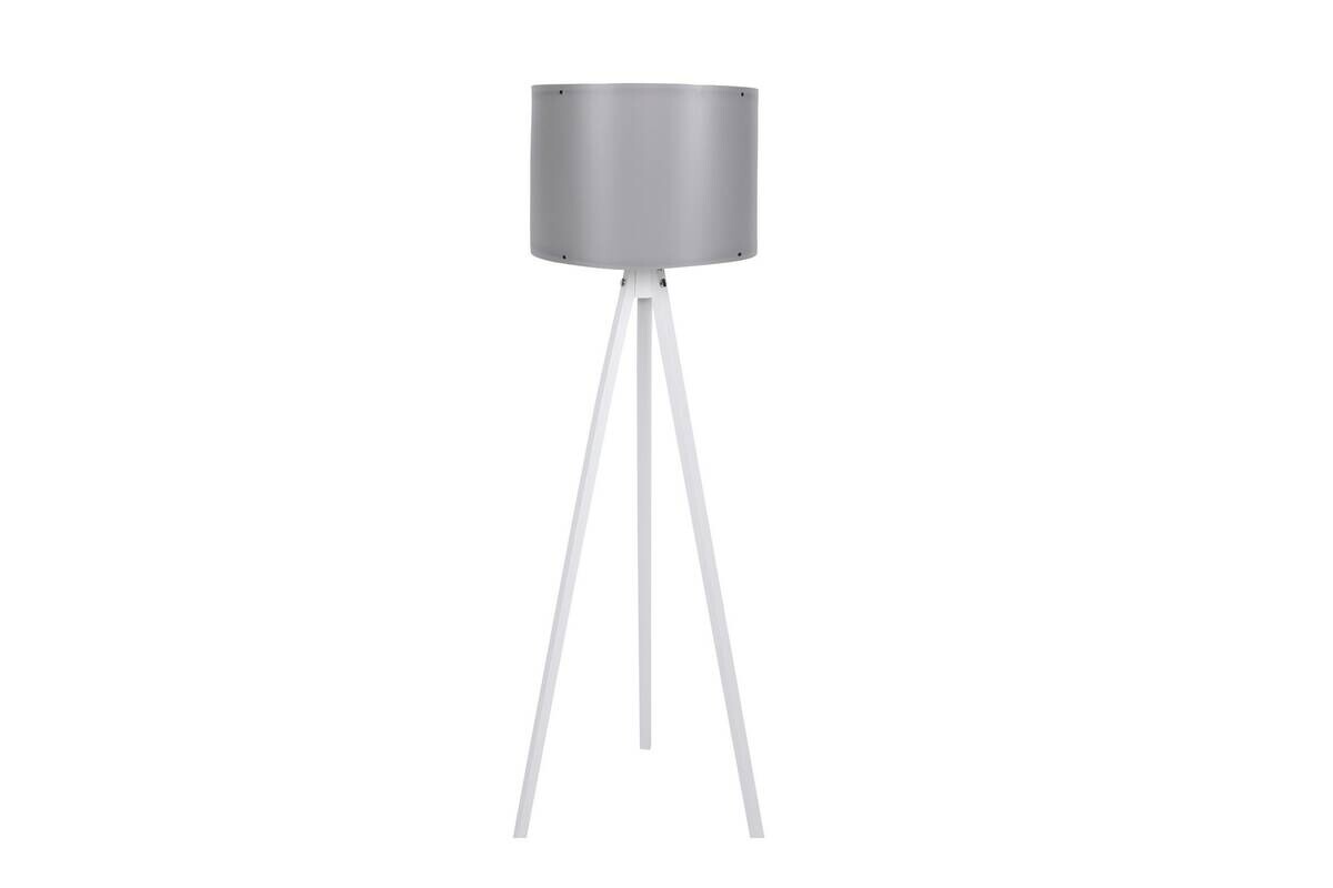Opviq Stehlampe grau weiß MDF Polypropylen B/H/L: ca. 38x145x38 cm E27 1 Brennstellen