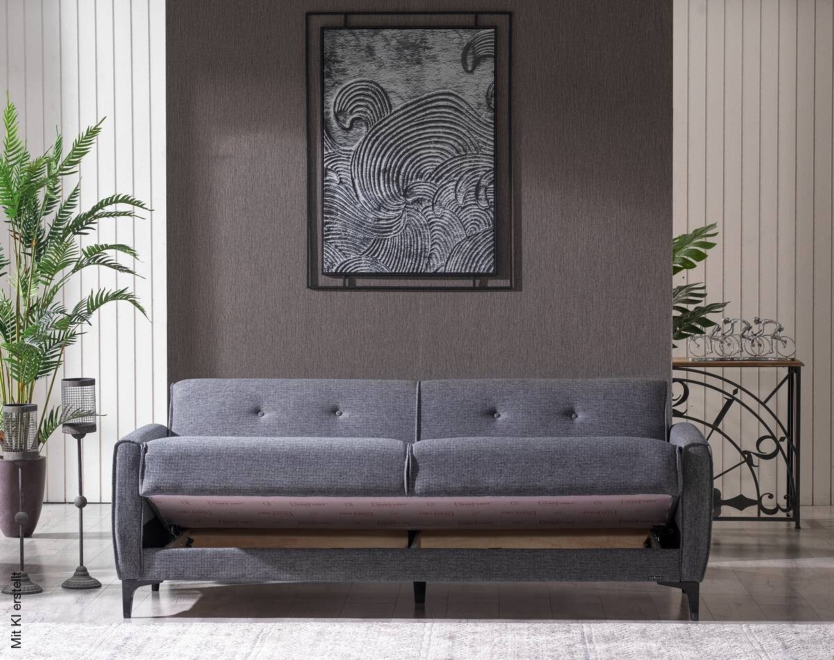 Sofa 3-2-1 San Marino anthrazit Microfaser