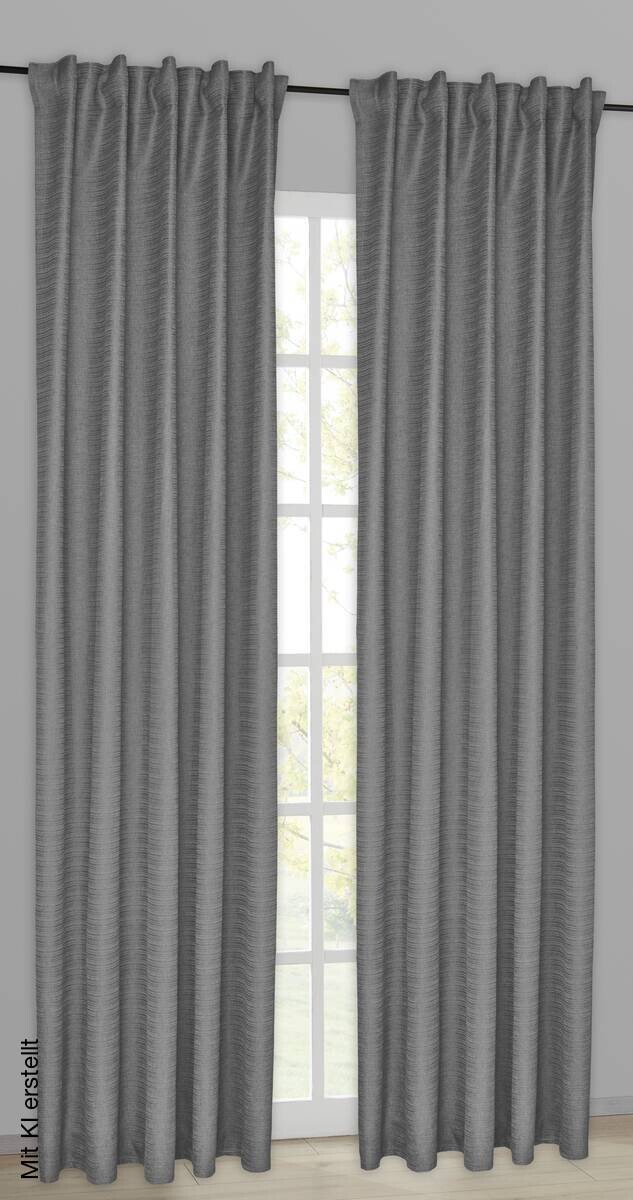 silver edition Kombivorhang Susan anthrazit 100% Polyester B/L: ca. 140x245 cm