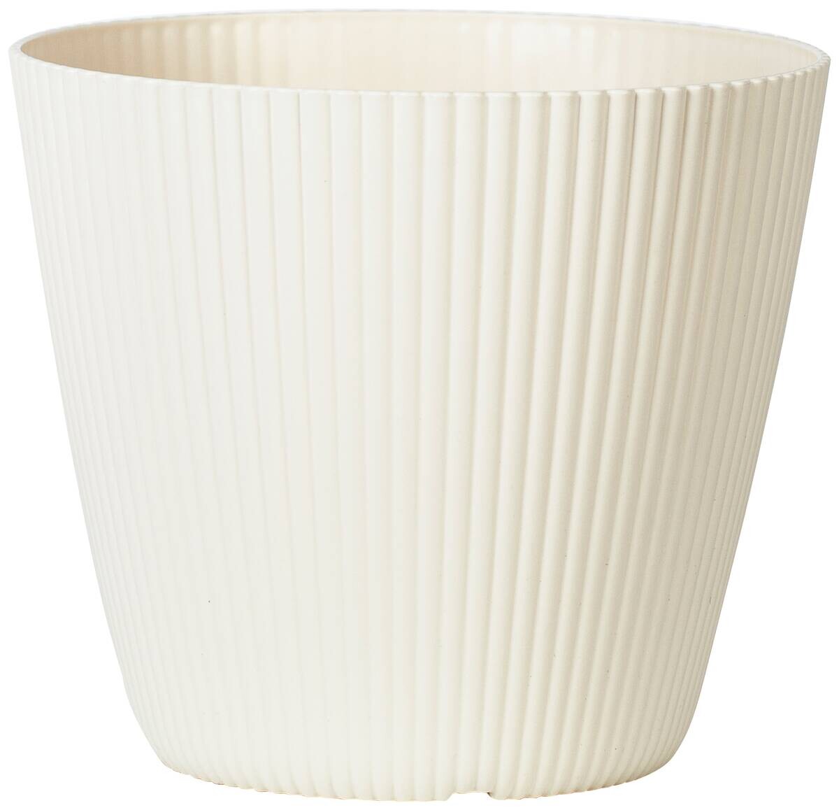 Pflanztopf creme Kunststoff H/D: ca. 21x24 cm
