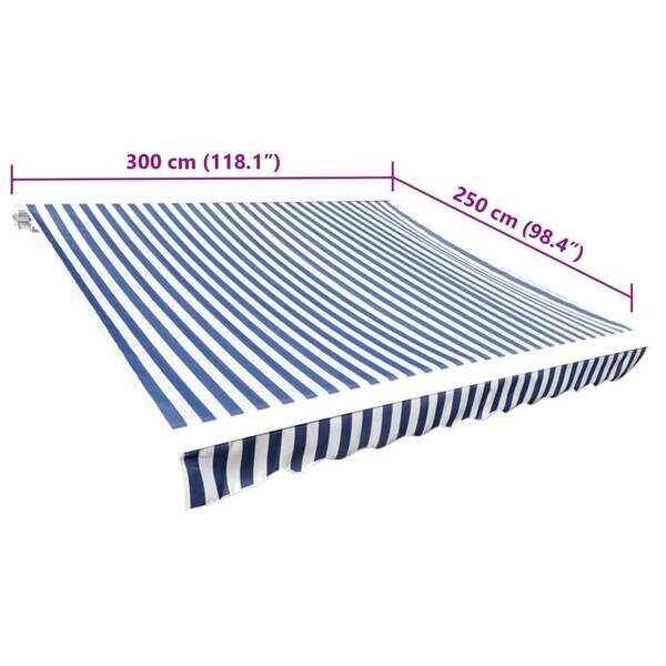 vidaXL Markisenstoff blau B/L: ca. 245x280 cm