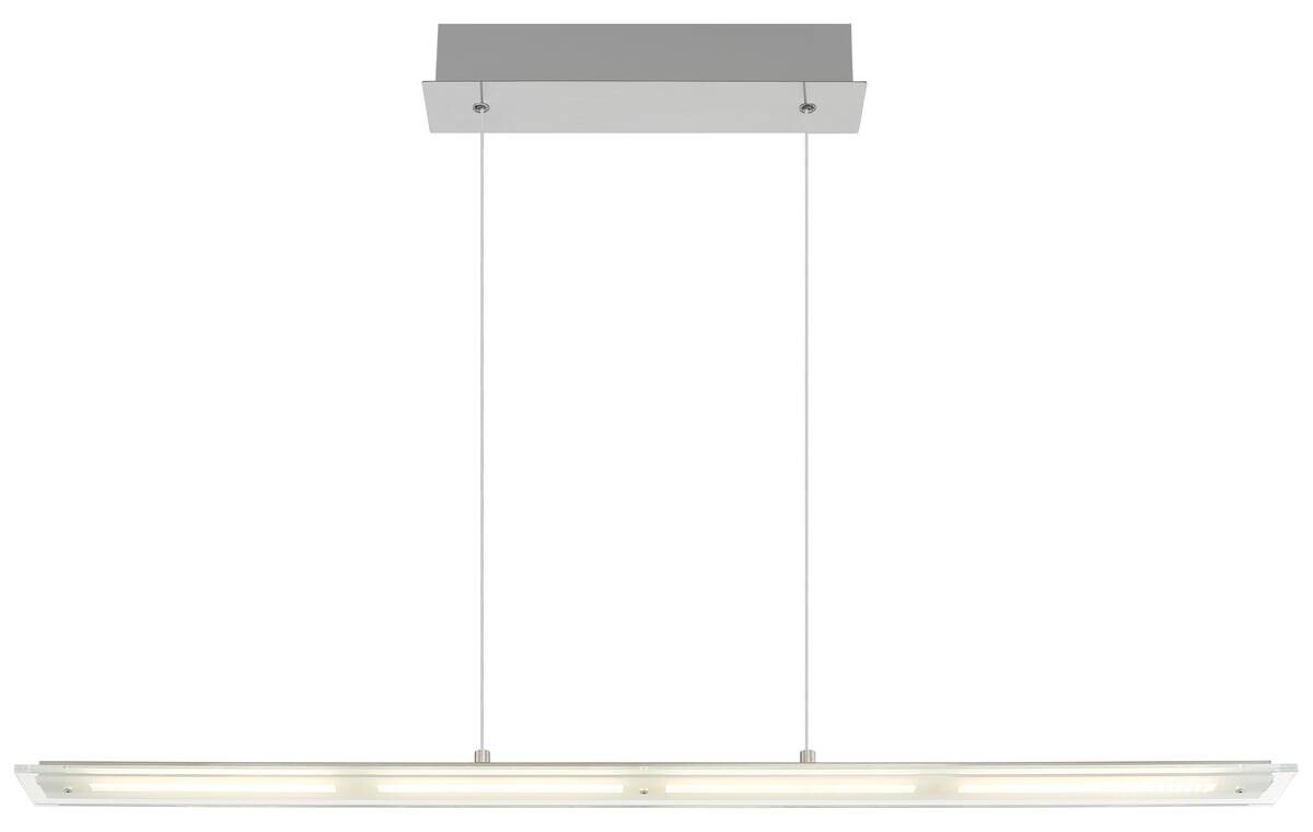 GLOBO Hängeleuchte klar nickel Metall Glas B/H/L: ca. 9x150x115 cm 1 Brennstellen