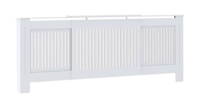 vidaXL Heizkörperverkleidung weiß B/H/T: ca. 205x81,5x19 cm