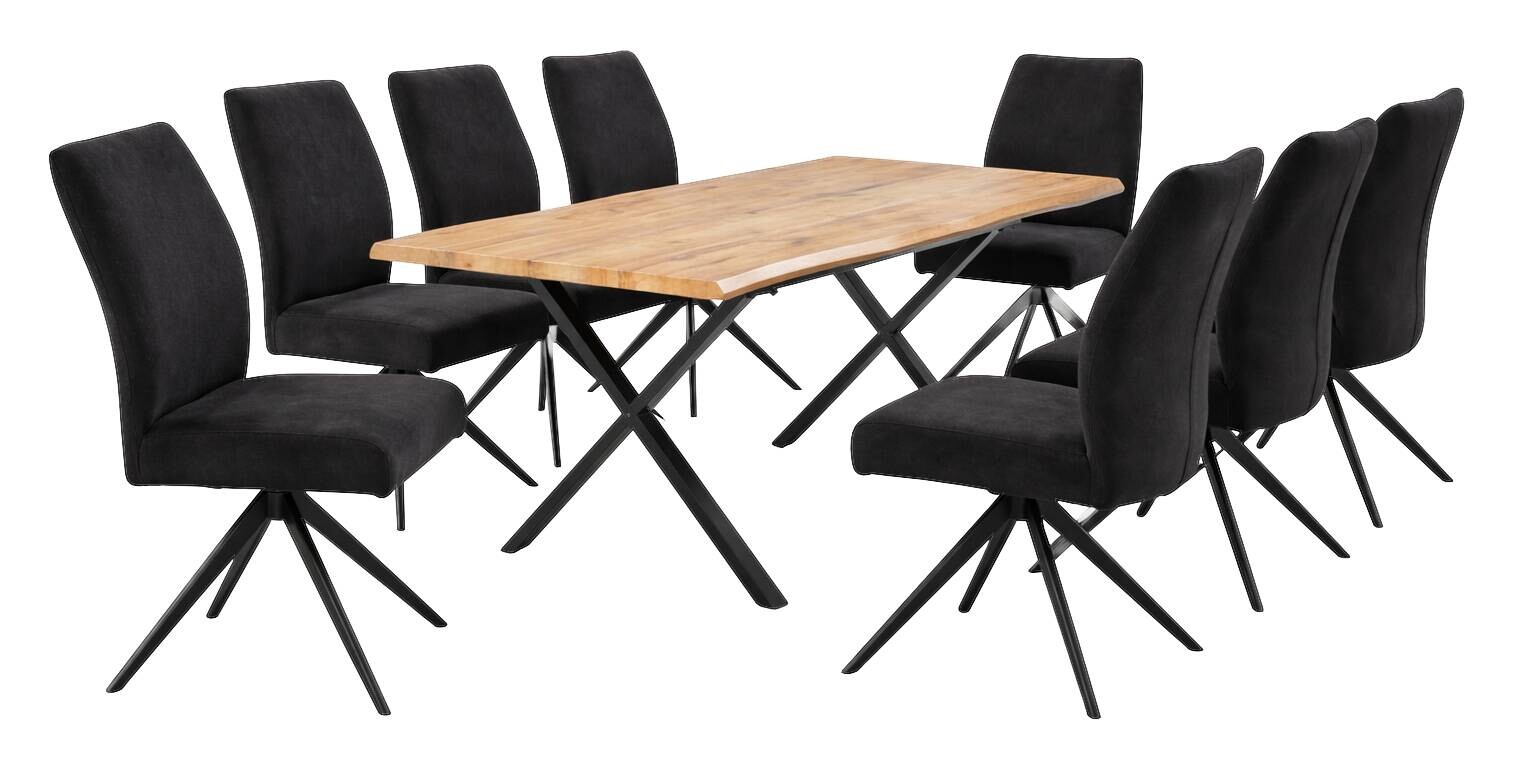 Stuhl anthrazit Webstoff B/H/T: ca. 47x93x66 cm