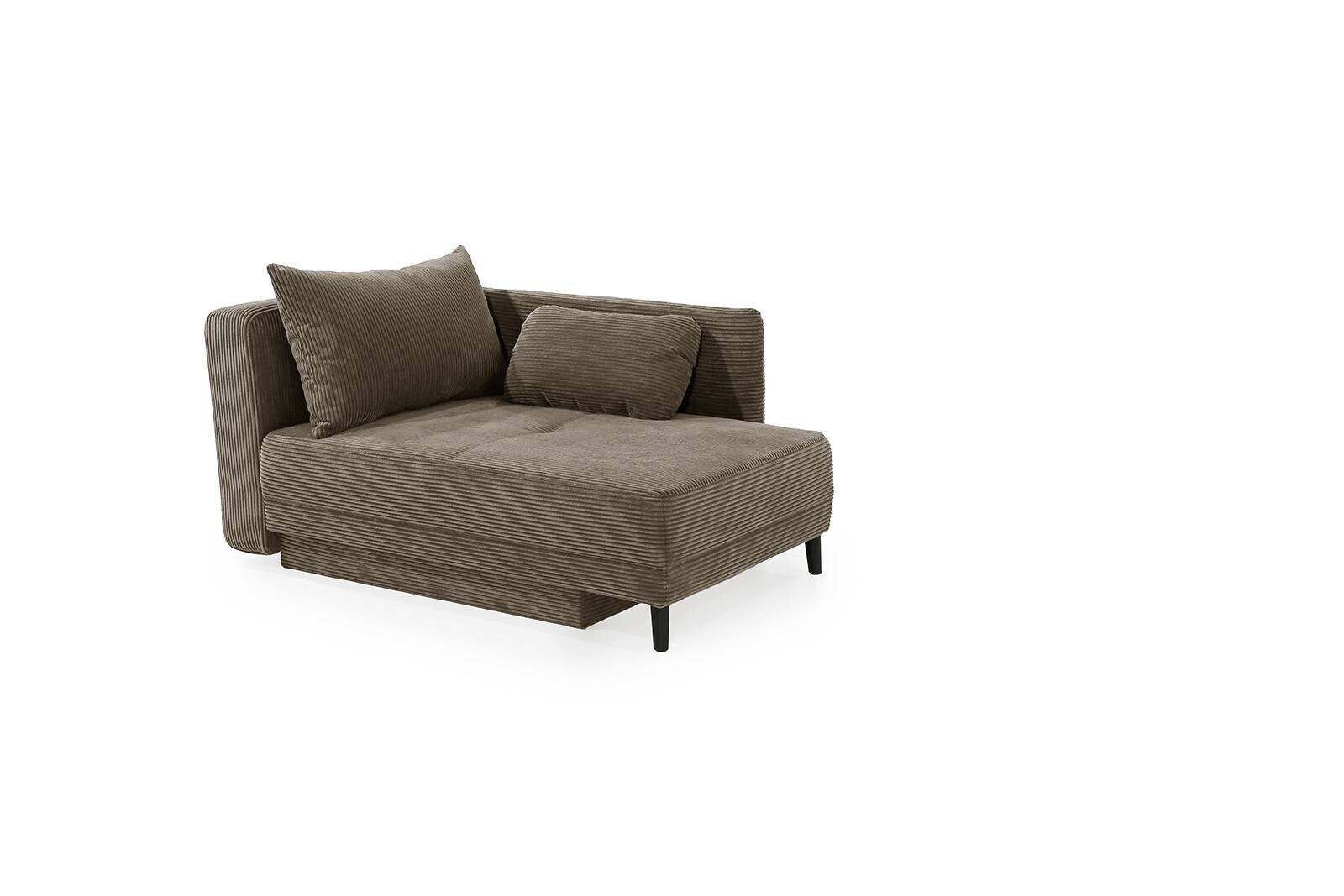 Recamiere taupe Microfaser B/H/T: ca. 155x81x73 cm