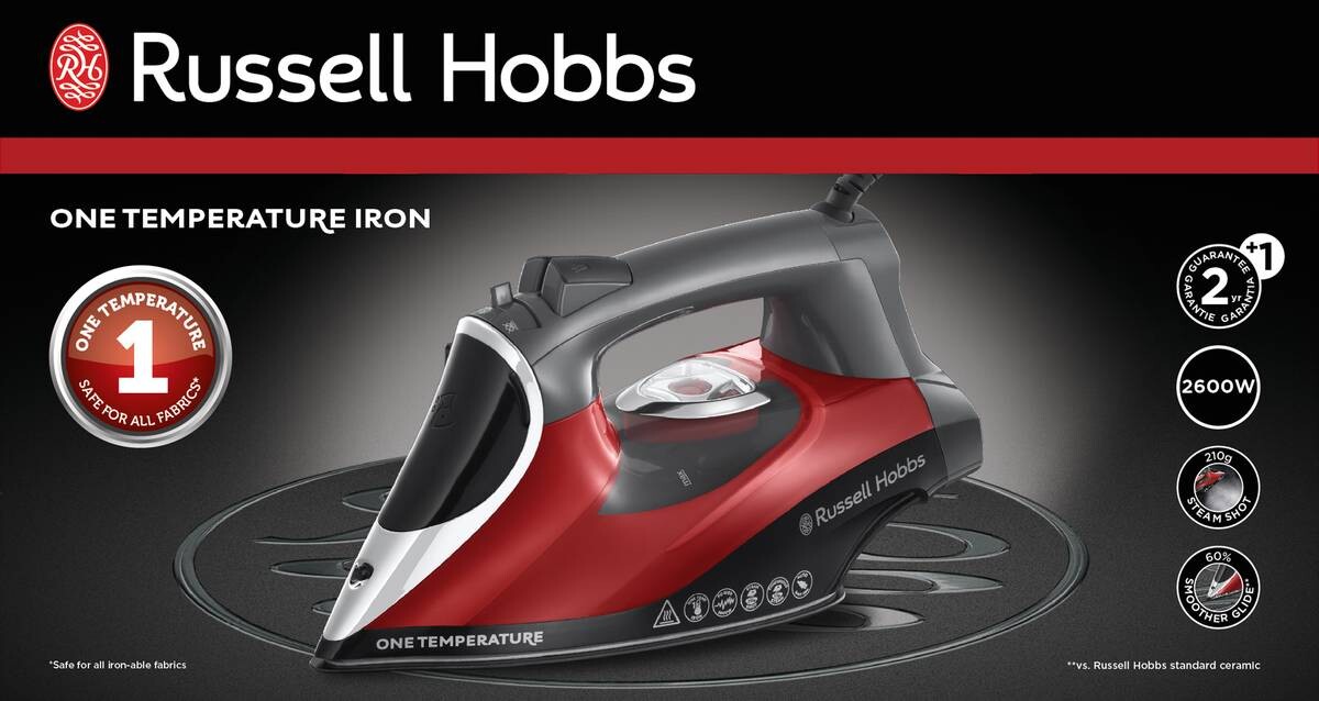 Russell Hobbs Dampfbügelautomat 23671046002 rot schwarz Kunststoff B/H/T: ca. 13x18x33 cm