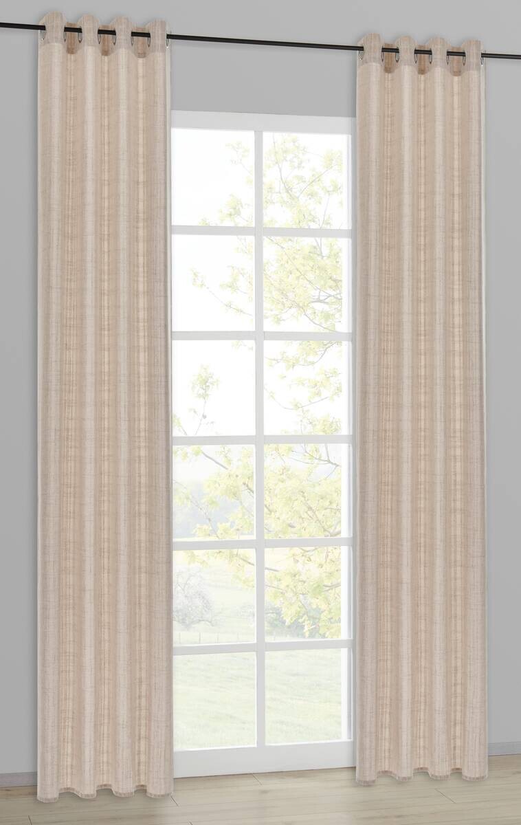Ösenvorhang Kim taupe B/L: ca. 140x245 cm
