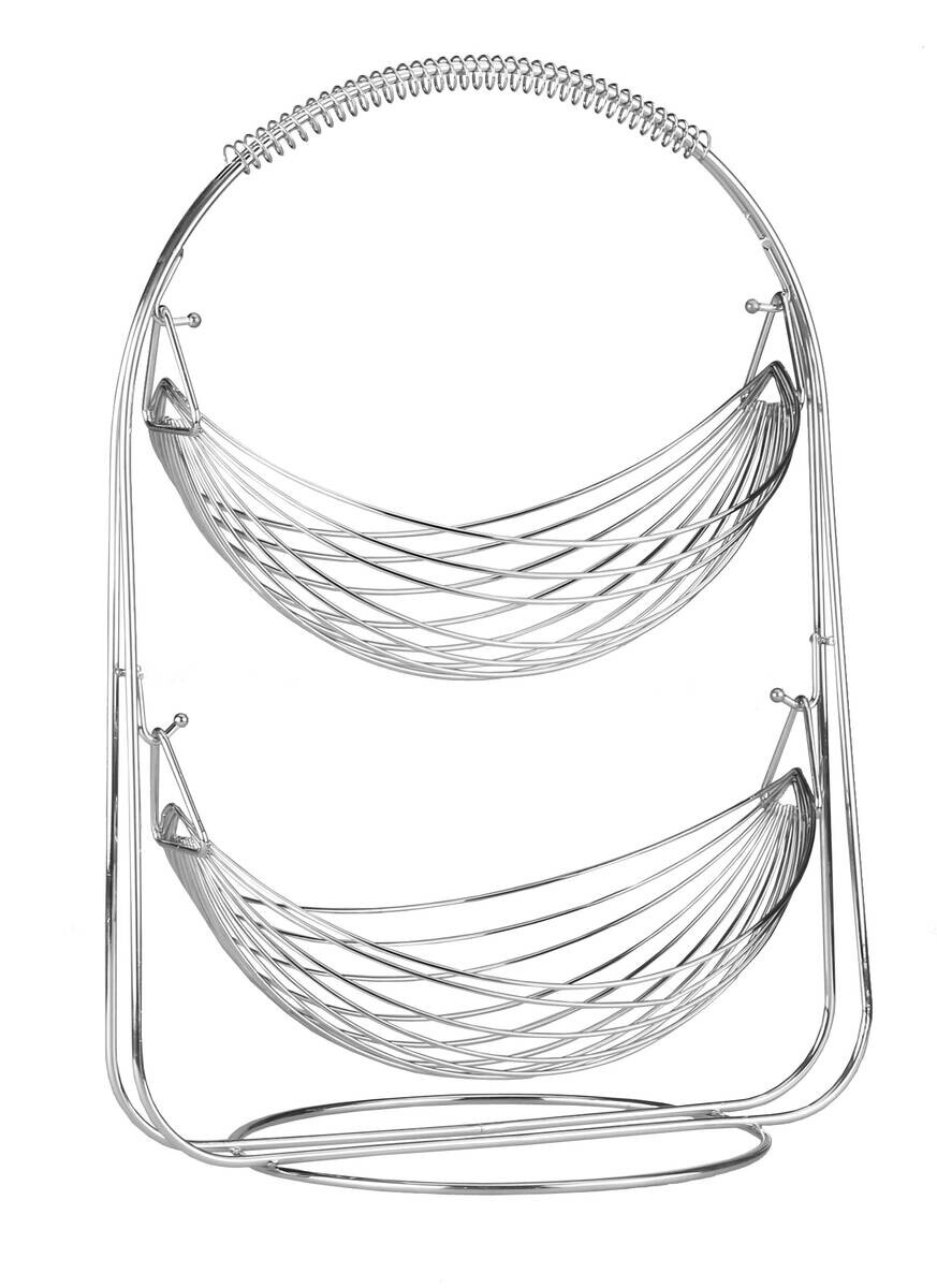 POCOline Obstkorb Chrom Metall B/H/L: ca. 36x42x20,5 cm