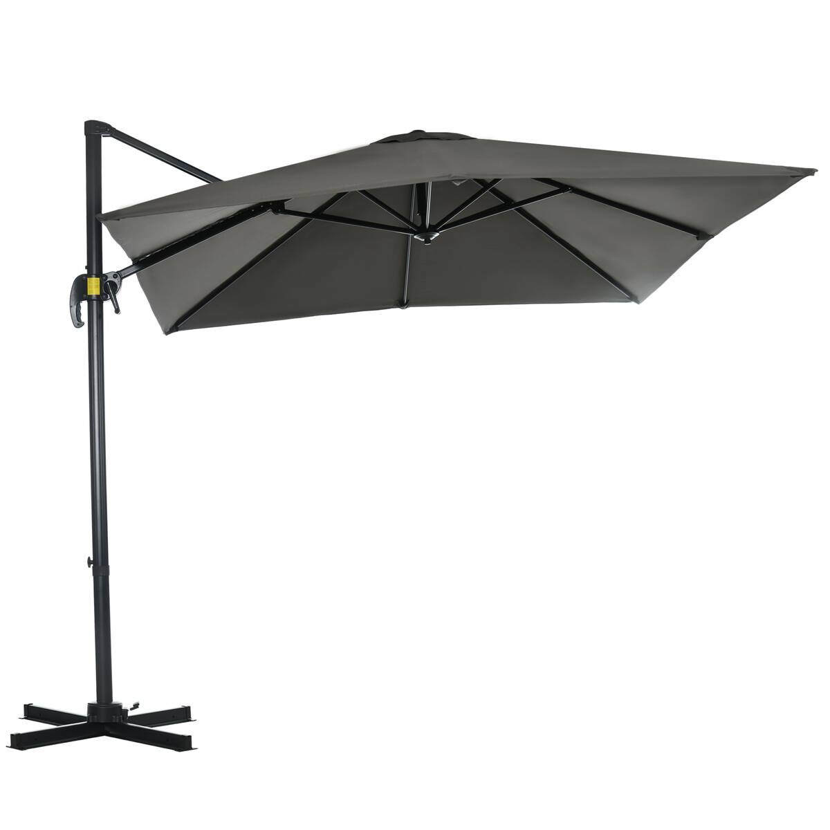 Outsunny Sonnenschirm grau Polypropylen B/H/L: ca. 245x245x245 cm