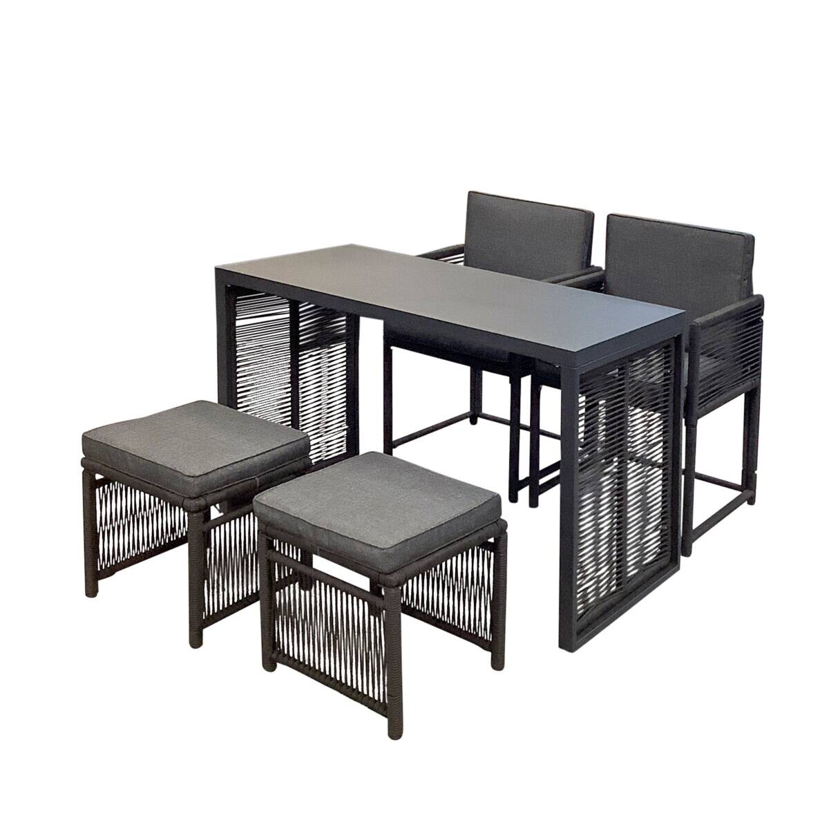 POCOline Balkonset Stone schwarz Stahl