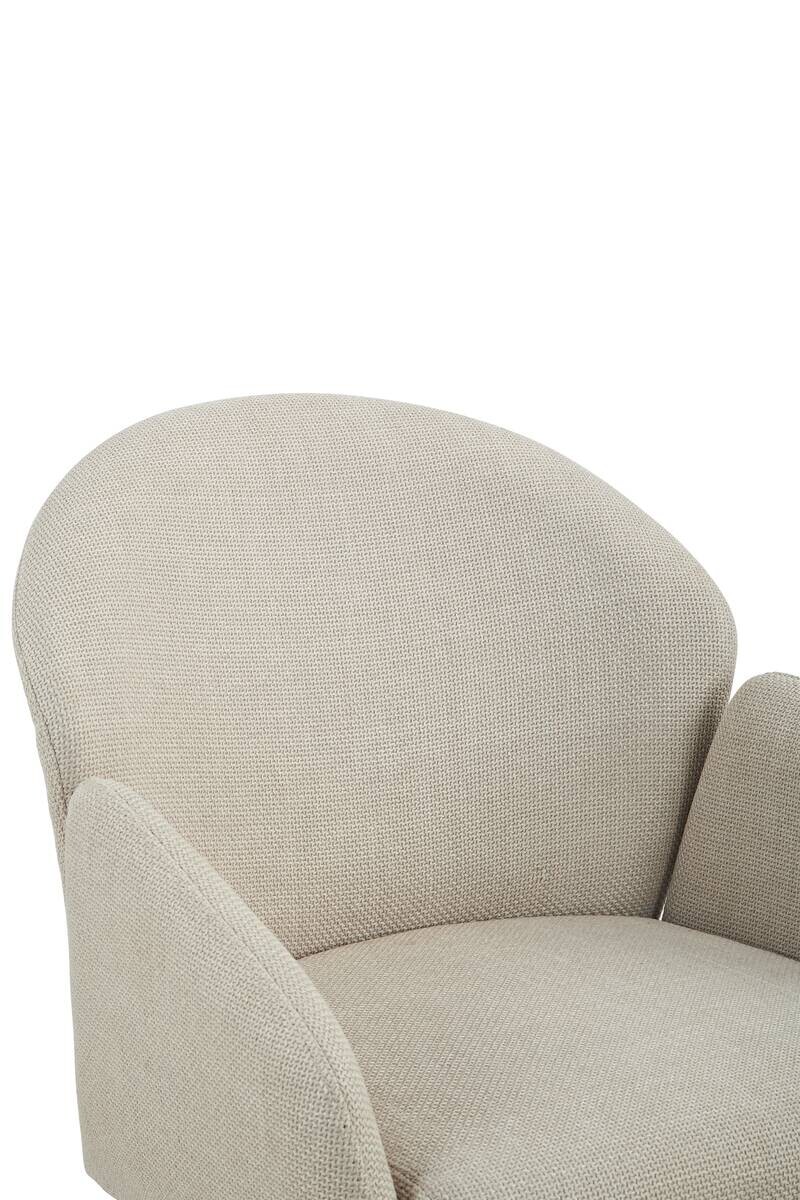 Drehstuhl Holly creme Microfaser Webstoff B/H/T: ca. 57x84x61 cm