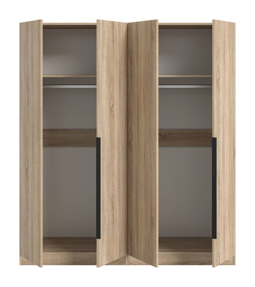 Kleiderschrank KOPENHAGEN Eiche Sonoma Nachbildung B/H/T: ca. 160x181x52 cm