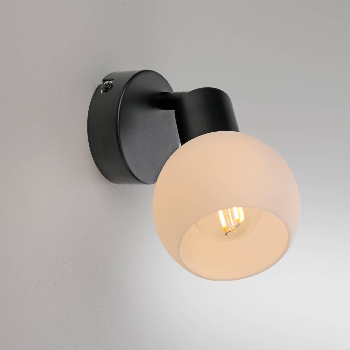 Just Light Spot 1flg. schwarz B/H/L: ca. 14x18x14 cm E14 1 Brennstellen