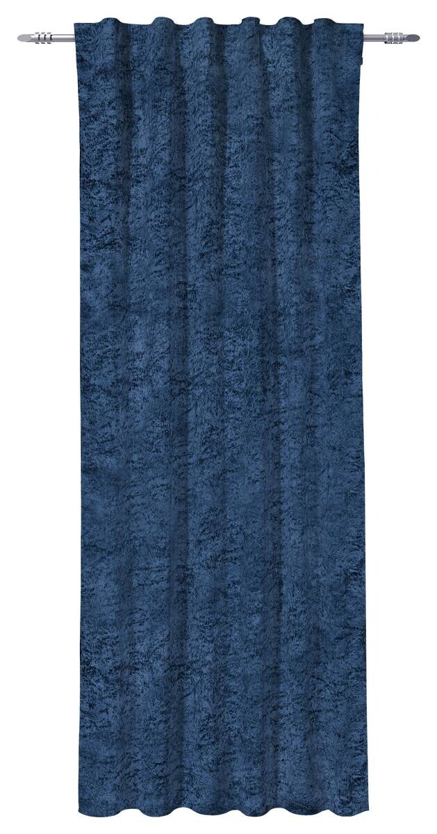 Thermovorhang Frozen ultramarineblau 100% Polyester B/L: ca. 140x245 cm
