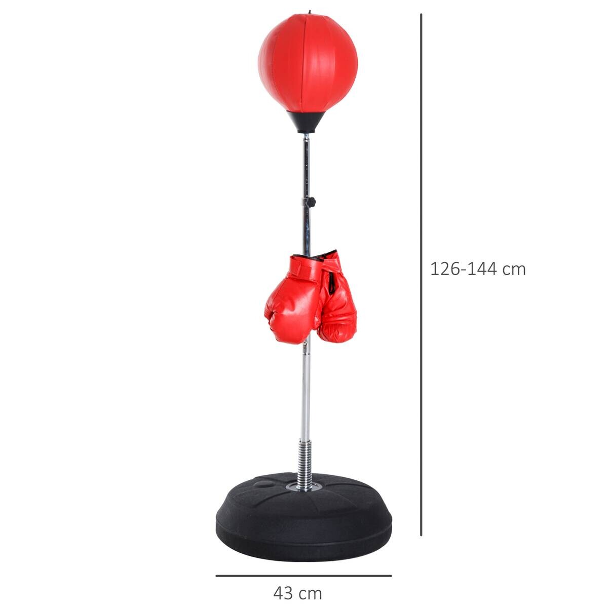 HOMCOM Boxsack rot Kunststoff B/H/L: ca. 43x144x43 cm
