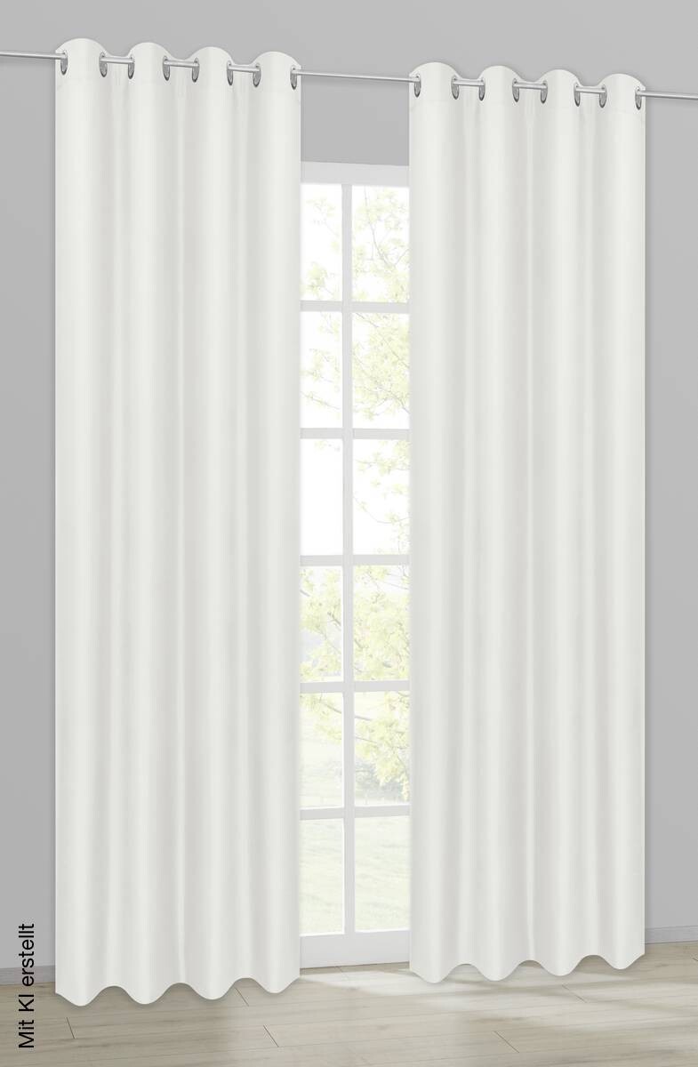 ACUS design collection Ösenvorhang Barnaby weiß B/L: ca. 140x235 cm