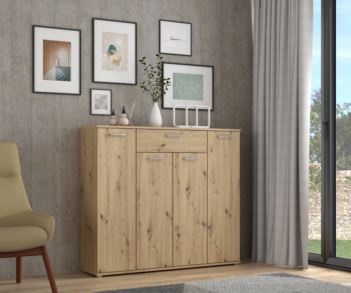 Kommode Eiche Artisan Nachbildung B/H/T: ca. 139x121x35 cm