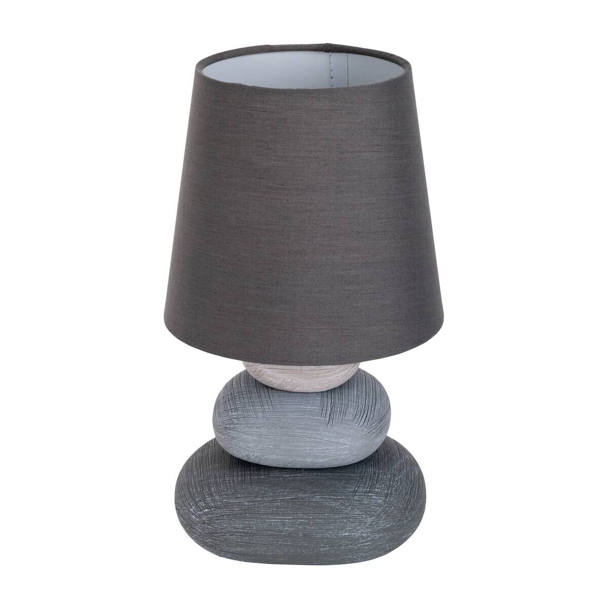 Näve Leuchten Tischleuchte 3045216 grau Keramik B/H/T: ca. 16x31x16 cm E14 1 Brennstellen