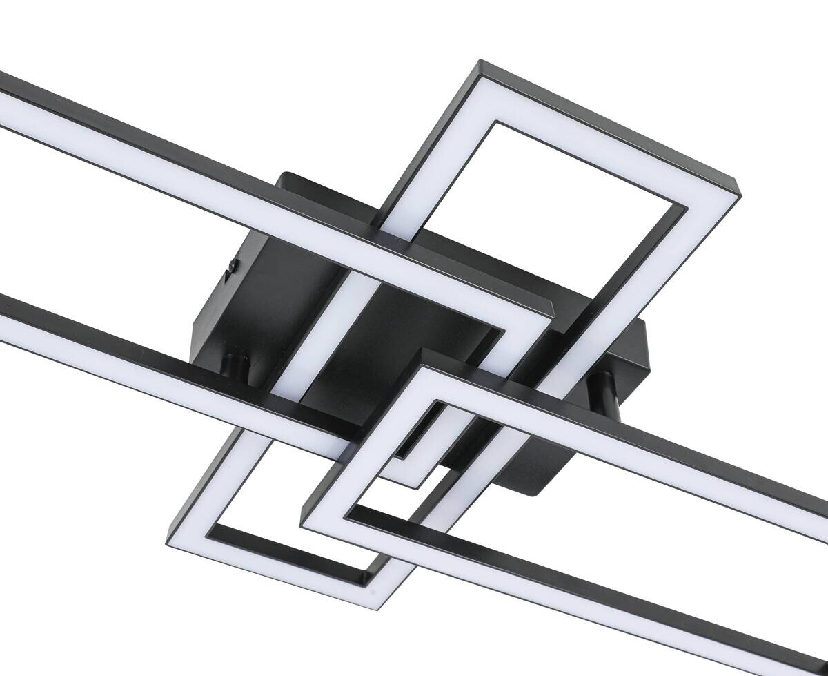 Nolo Deckenleuchte Tahnee schwarz Kunststoff B/H/L: ca. 35x8x64 cm