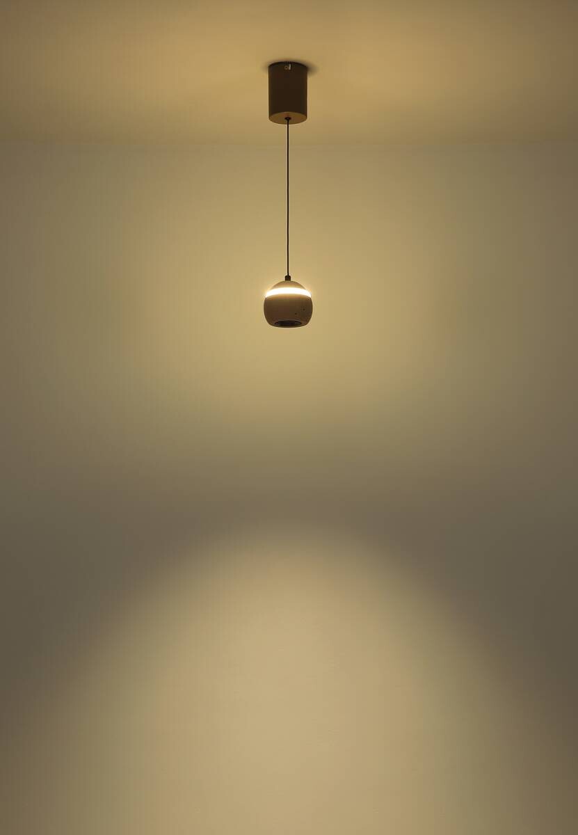 GLOBO LED-Pendelleuchte EVARA sand Metall H/D: ca. 150x1 cm 1 Brennstellen