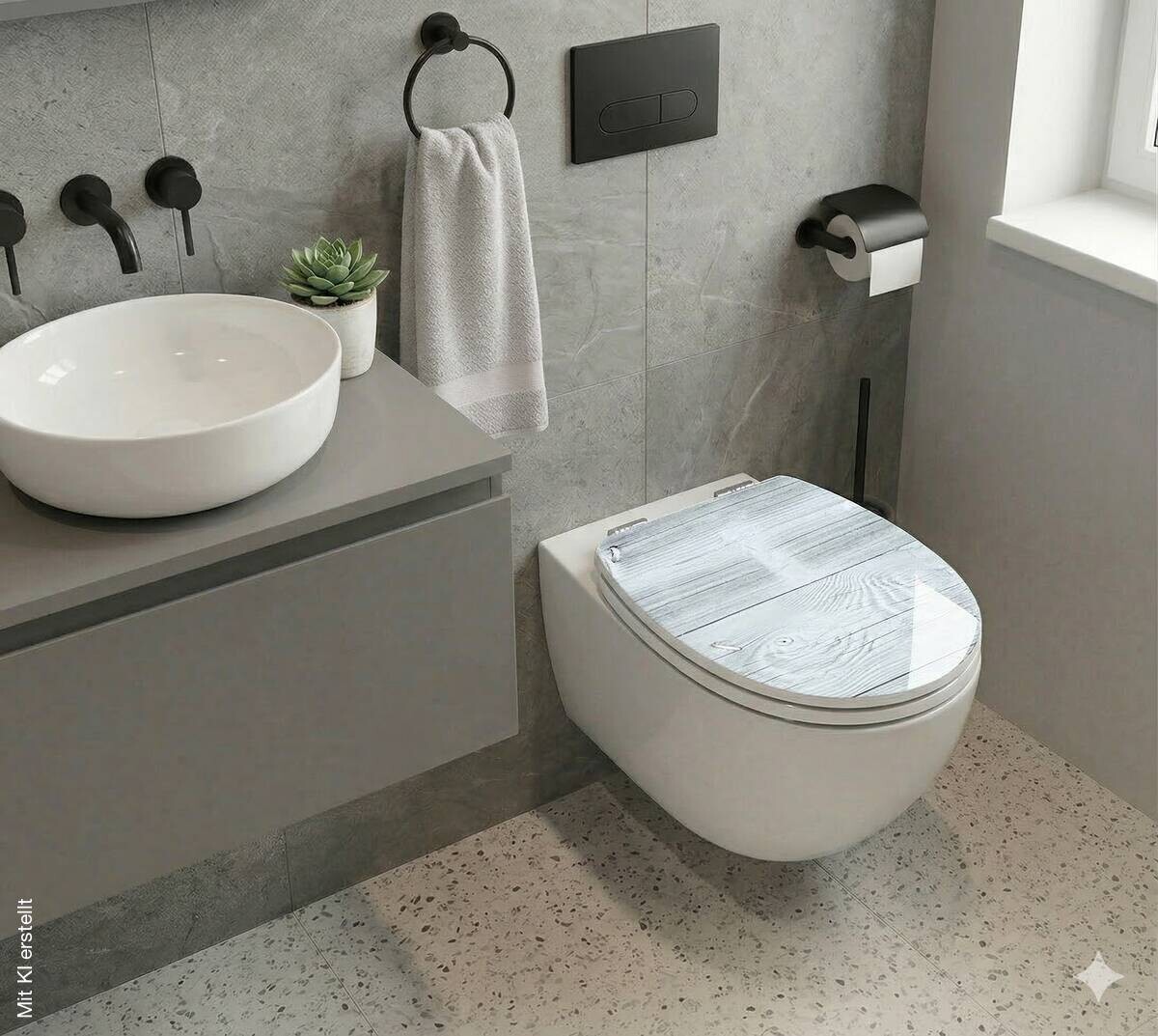 POCOline WC-Sitz Holzdesign MDF
