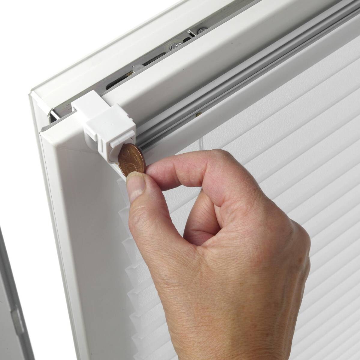 Spannplissee Easyfix Pia weiß B/L: ca. 50x130 cm