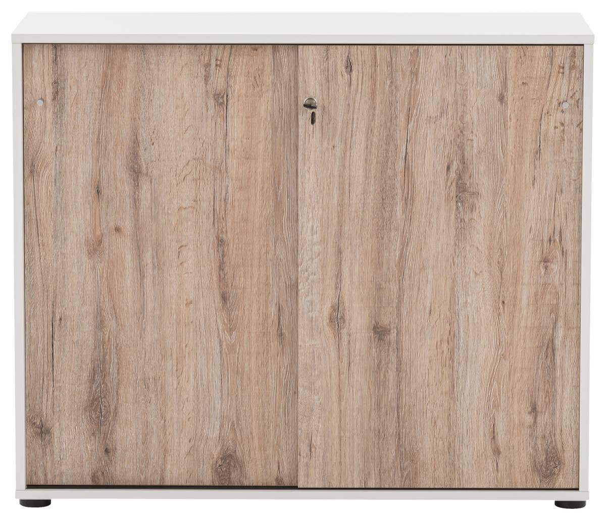 Schiebetürenschrank Serie 400 perlweiß B/H/T: ca. 100,1x83,6x41 cm