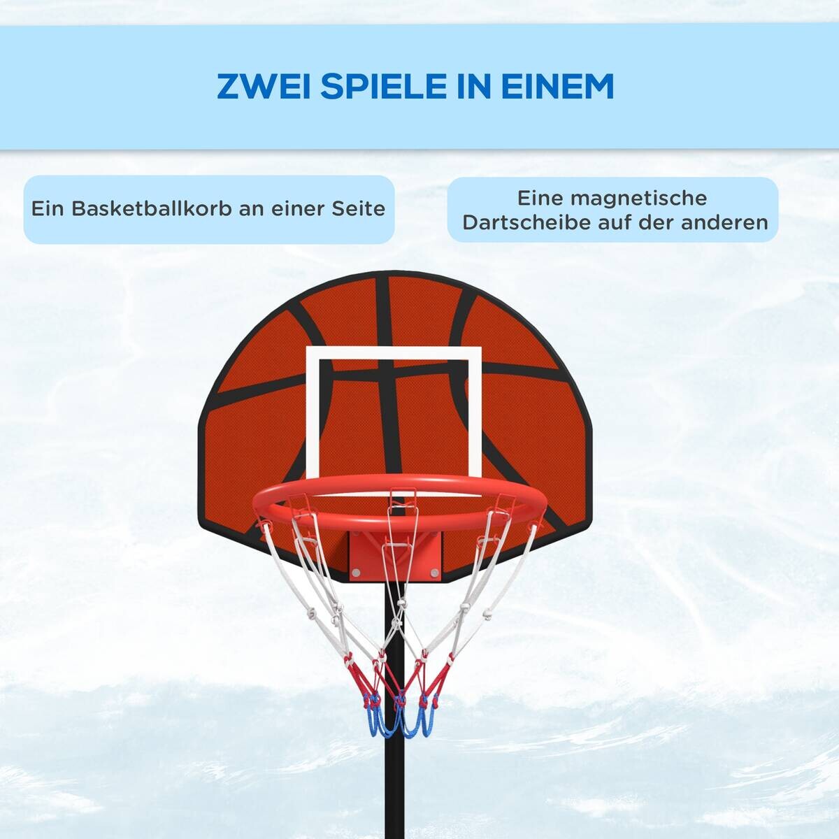 SPORTNOW Basketballständer braun Stahl B/H/L: ca. 38x179x38 cm